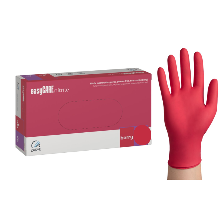 Manusi nitril de unica folosinta, Berry, M, 100 buc