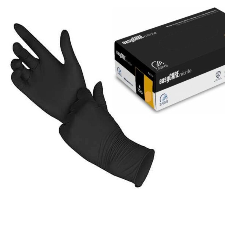 Manusi nitril de unica folosinta, Black, L, 100 buc