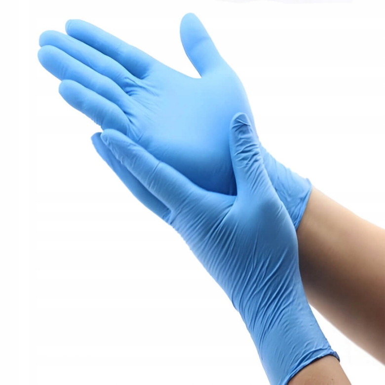 Manusi nitril de unica folosinta, Blue, L, 100 buc