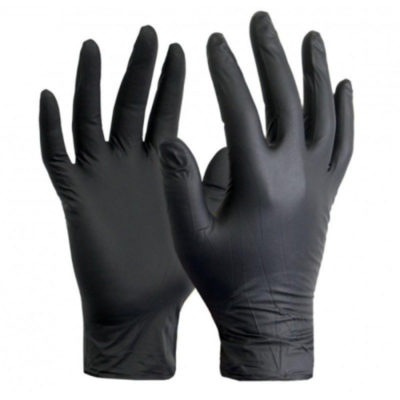 Manusi nitril de unica folosinta, Black, L, 100 buc