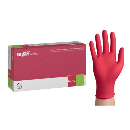 Manusi nitril de unica folosinta, Berry, L, 100 buc