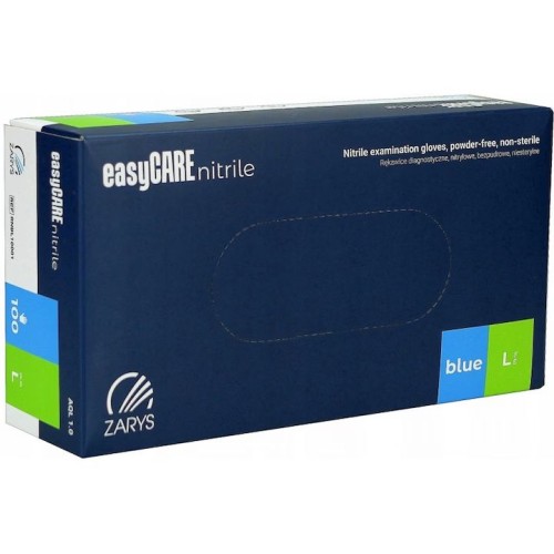 Manusi nitril de unica folosinta, Blue, L, 100 buc
