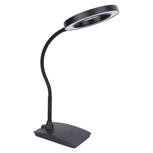 Lampa circulara de masa Black cu USB